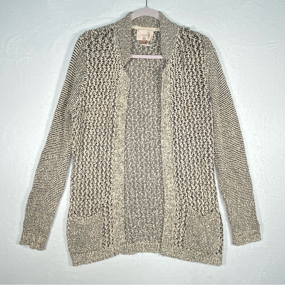 Skies Are Blue Chunky Marled Cardigan Medium Coastal Grandma Neutral Shacket